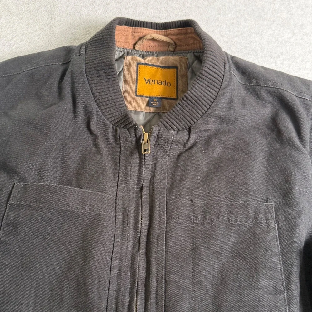 Venado Heavy Canvas Utility Work Vest Quilted Black Ranch Heritage XL, rugged